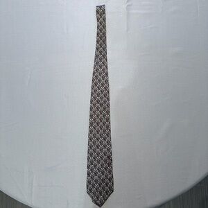 Bert Pulitzer Lazarus Collection Silk Necktie Geometric Cream Burgundy Navy